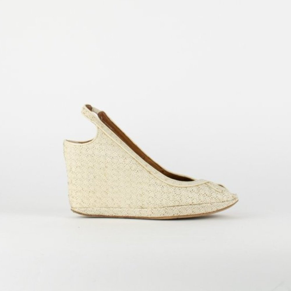 Dries Van Noten Peep Toe Wedges